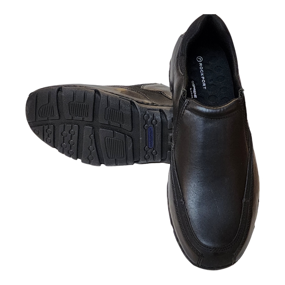 10.5 W Rockport Adiprene Adidas Mens Slip On Shoes K73578 Black Leather Syntheth
